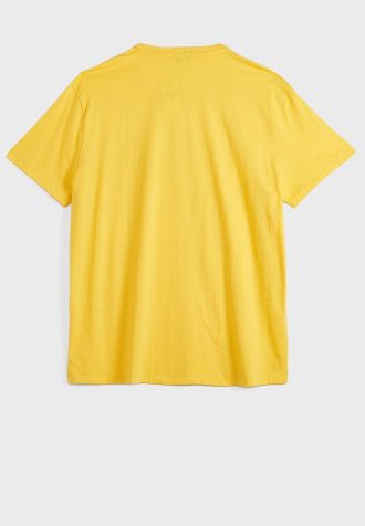Camisetas Ralph Lauren Masculinas Amarelas com Gola Redonda e Logotipo
