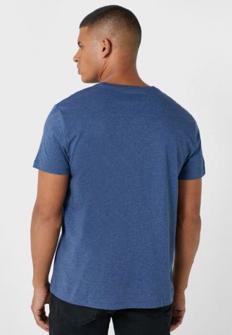 Camisetas Ralph Lauren Masculinas Azuis com Logo no Peito e Gola V