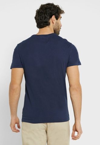 Camisetas Ralph Lauren Masculinas Azul Marinho com Logotipo no Peito