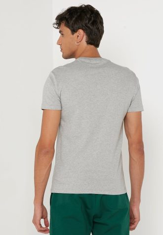 Camisetas Ralph Lauren Masculinas Cinza Estampadas Gola Redonda