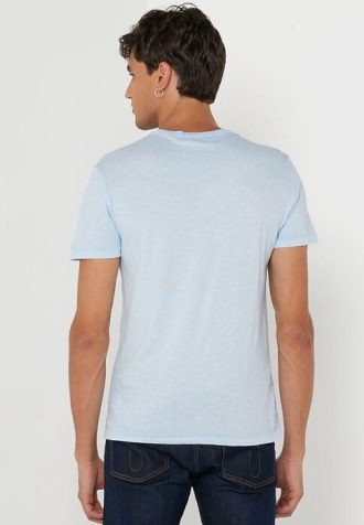 Camisetas Ralph Lauren Masculinas Estampadas Azul com Gola Redonda