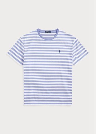 Camisetas Ralph Lauren personalizadas de corte slim listradas azuis para homens