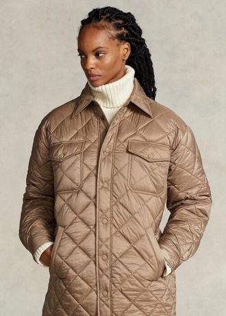 Casacos acolchoados grandes e repelentes de água Ralph Lauren para mulheres