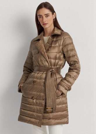 Casacos acolchoados metálicos Ralph Lauren para mulheres