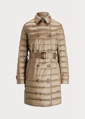 Casacos acolchoados metálicos Ralph Lauren para mulheres