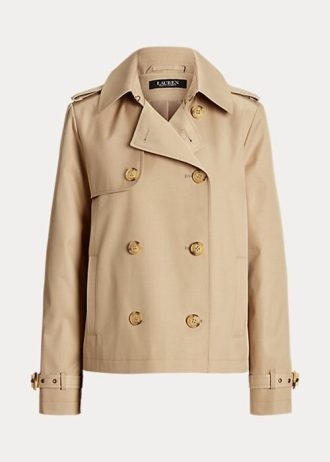 Casacos curtos Ralph Lauren trespassados  bege femininos