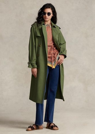 Casacos de popeline Ralph Lauren femininos verdes