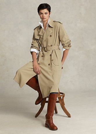 Casacos de sarja Ralph Lauren cáqui femininos