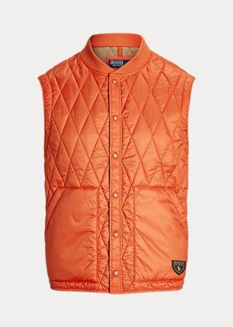 Colete acolchoado repelente de água Ralph Lauren masculino laranja