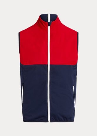 Colete dobrável repelente de água Ralph Lauren masculino vermelho/marinho
