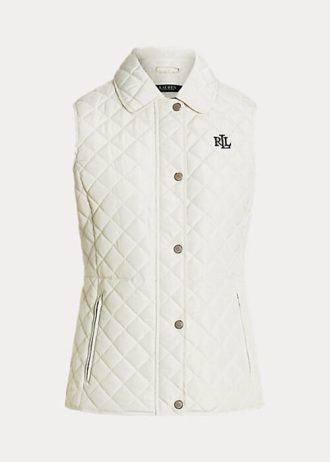 Colete Ralph Lauren Diamond-Quilted Feminino Creme