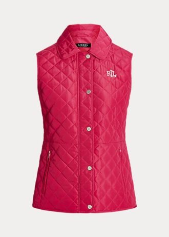 Colete Ralph Lauren Diamond-Quilted Rosa Feminino
