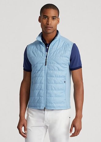 Colete Ralph Lauren Hybrid Mockneck Masculino Azul
