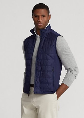 Colete Ralph Lauren Hybrid Mockneck Masculino Azul Marinho