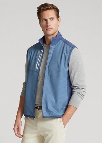 Colete Ralph Lauren Performance French Terry Masculino Azul Claro