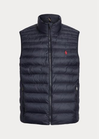 Colete Ralph Lauren The Packable Gilet Masculino Azul Marinho