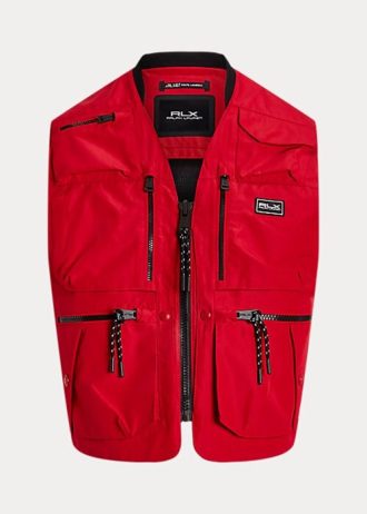 Colete utilitário impermeável Ralph Lauren masculino vermelho