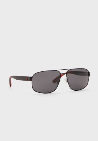 Óculos de sol aviador Ralph Lauren 0Ph3112 masculino preto