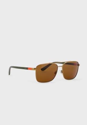 Óculos de sol aviador Ralph Lauren 0Ph3137 masculino multicolorido