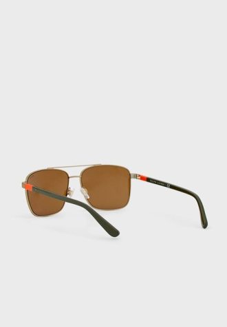 Óculos de sol aviador Ralph Lauren 0Ph3137 masculino multicolorido