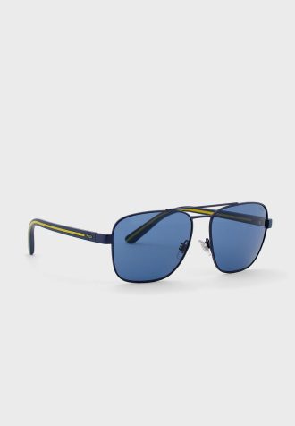 Óculos de sol aviador Ralph Lauren 0Ph3138 masculino azul