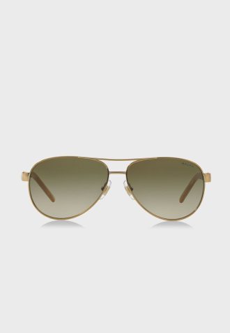 Óculos de sol aviador Ralph Lauren 0RA4004 feminino dourado
