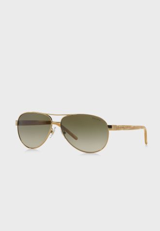 Óculos de sol aviador Ralph Lauren 0RA4004 feminino dourado