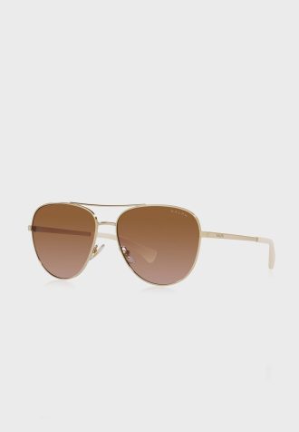 Óculos de sol aviador Ralph Lauren 0Ra4139 feminino dourado