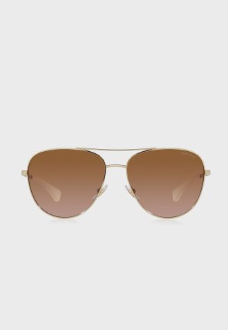Óculos de sol aviador Ralph Lauren 0Ra4139 feminino dourado