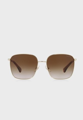 Óculos de sol grandes femininos Ralph Lauren 0Ra4136 dourados