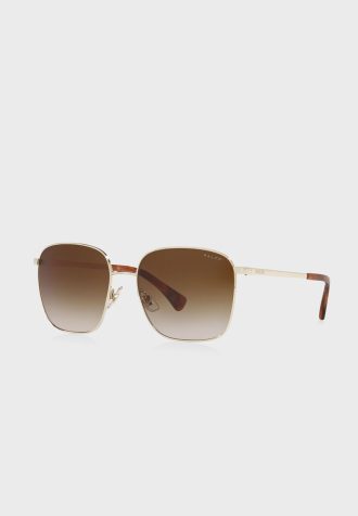 Óculos de sol grandes femininos Ralph Lauren 0Ra4136 dourados