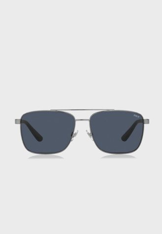 Óculos de sol masculinos Ralph Lauren 0Ph3137 Clubmaster prateados
