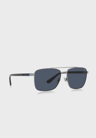 Óculos de sol masculinos Ralph Lauren 0Ph3137 Clubmaster prateados