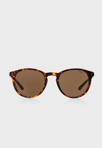 Óculos de sol redondos masculinos Ralph Lauren 0Ph4110 marrom