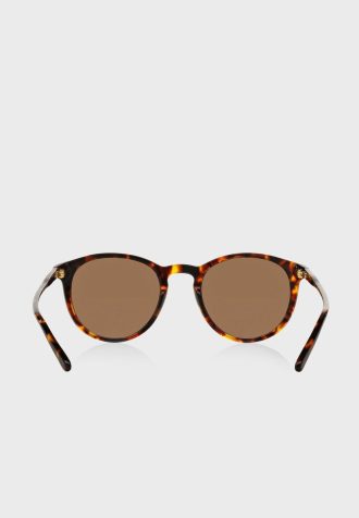 Óculos de sol redondos masculinos Ralph Lauren 0Ph4110 marrom