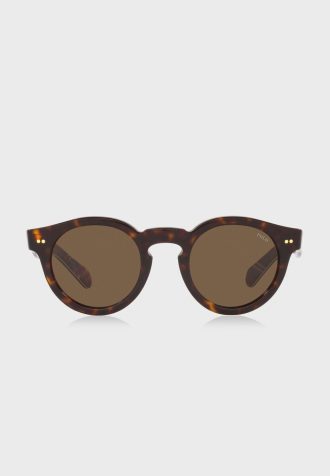 Óculos de sol redondos masculinos Ralph Lauren 0Ph4165 marrom