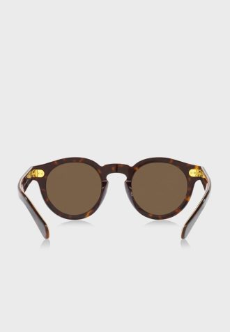 Óculos de sol redondos masculinos Ralph Lauren 0Ph4165 marrom