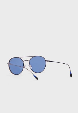 Óculos de sol redondos Ralph Lauren 0Ph3136 cinza masculino