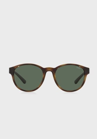 Óculos de sol redondos Ralph Lauren 0Ph4176 masculinos verdes