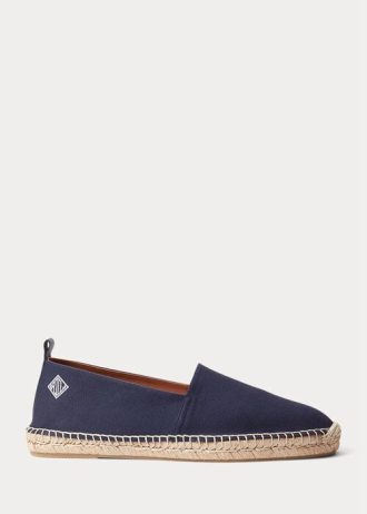 Espadrille Ralph Lauren Bowsworth Monograma em Lona Masculino Azul Marinho