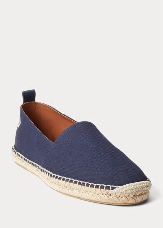Espadrille Ralph Lauren Bowsworth Monograma em Lona Masculino Azul Marinho