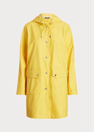 Jaqueta impermeável com capuz Ralph Lauren amarela feminina