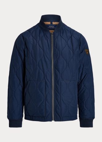 Jaquetas bomber acolchoadas Ralph Lauren masculinas azuis