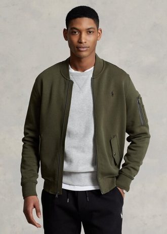 Jaquetas bomber Ralph Lauren Double-Knit Masculinas Verde Oliva