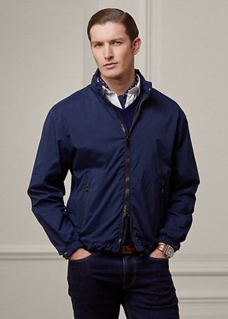 Jaquetas com capuz Ralph Lauren Bryce masculinas azul-marinho
