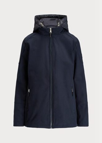 Jaquetas com capuz Ralph Lauren femininas azul-marinho