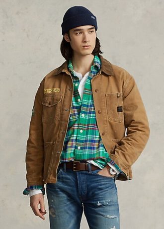 Jaquetas de campo Ralph Lauren forradas de lã cáqui masculinas