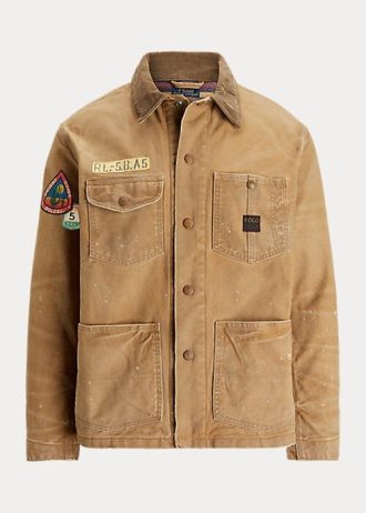 Jaquetas de campo Ralph Lauren forradas de lã cáqui masculinas