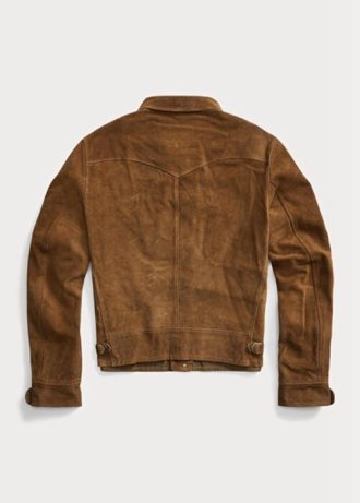 Jaquetas de camurça Ralph Lauren Roughout masculinas marrons