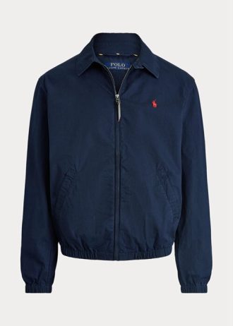 Jaquetas de popeline Ralph Lauren Bayport masculinas azul-marinho